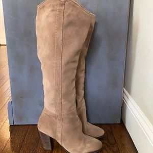 Brown heeled boots